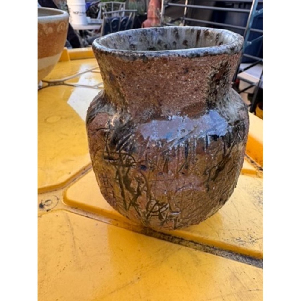 Stoneware Pot/Vase Studio Art Pottery Textured Table Top Home Decor Collectible - Picture 6 of 11